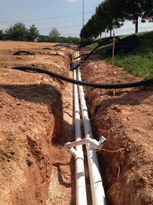 Irrigation and Drain Main Line Installation 