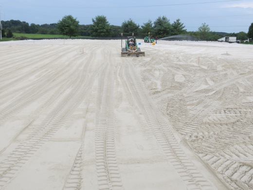 Initial Sand Grade Being Established